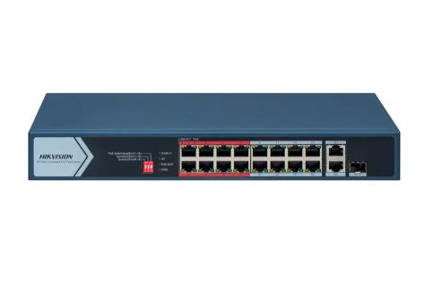 DS-3E0318P-E/M C 16 Port Fast Ethernet Unmanaged POE Switch