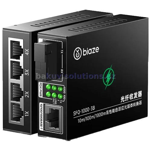 SFQ-1000-3AB1/4 - Gigabit Fiber Transceiver 1 Fiber 4 Points SC Interface Pair