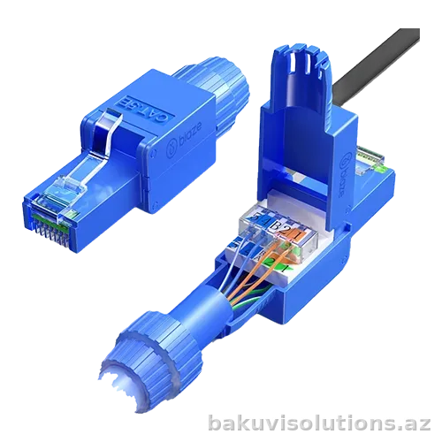 TT72 — Cat6A Gigabit Alətsiz RJ45 Şəbəkə Konnektoru (Toolless)
