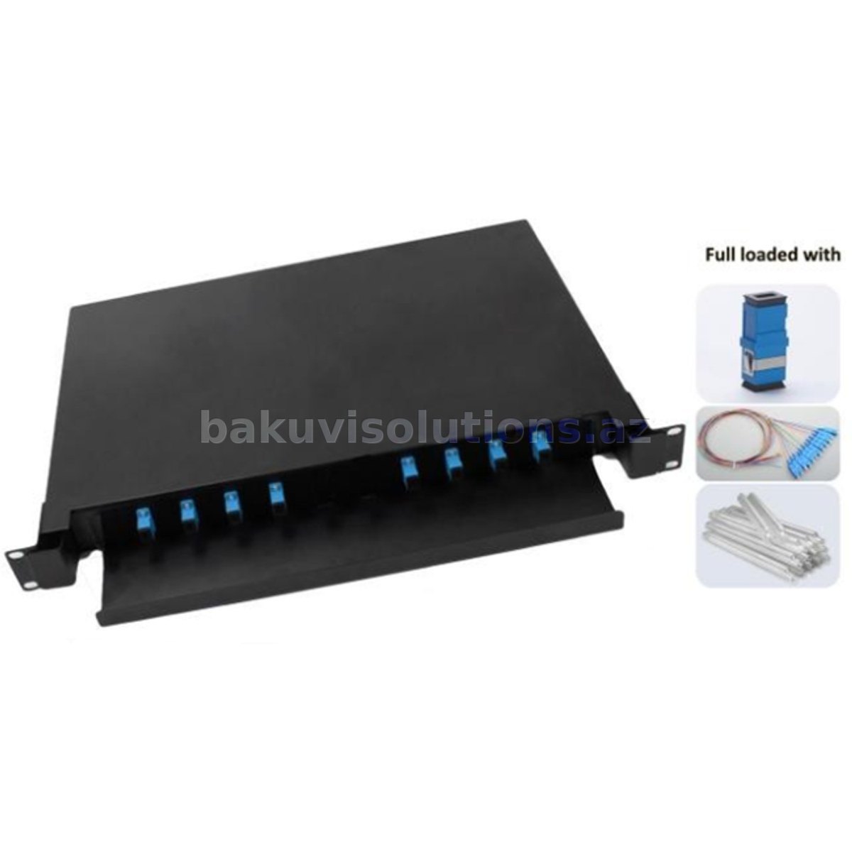 Shturmann 8 Port SC UPC Rack Tipli Optik Terminasiya Qutusu (Tam Yüklü)