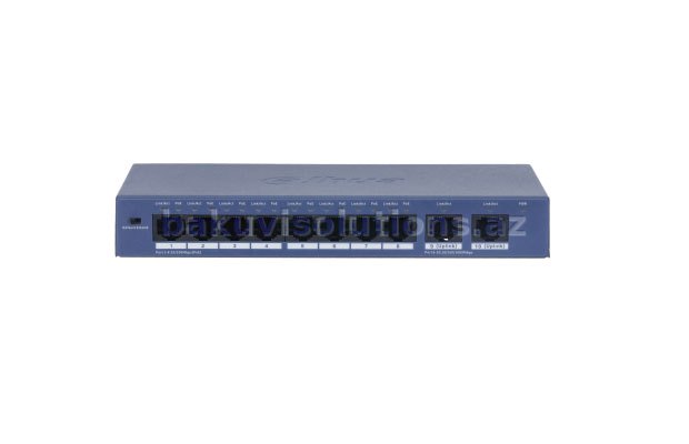 DH-S3010-8ET2GT-90 10-Port Unmanaged Desktop Switch with 8-Port PoE