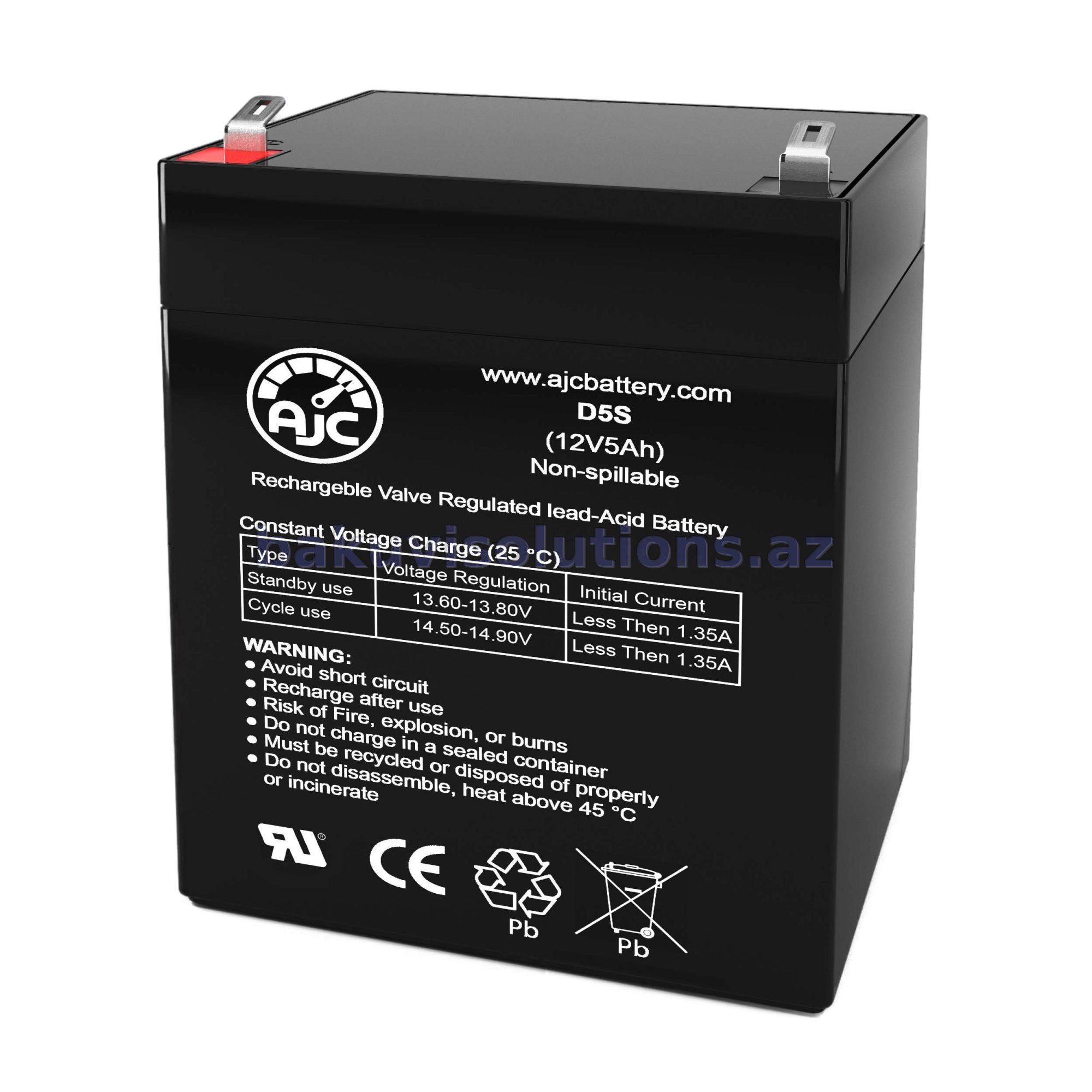 Ritar AGM RT1250 F2 12V 5Ah Akkumulyator