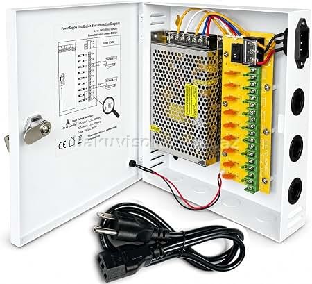 Jeiwei JW S-180-12 9 Kanallı 12V 15A CCTV Adaptor Qutusu (Kabellə)