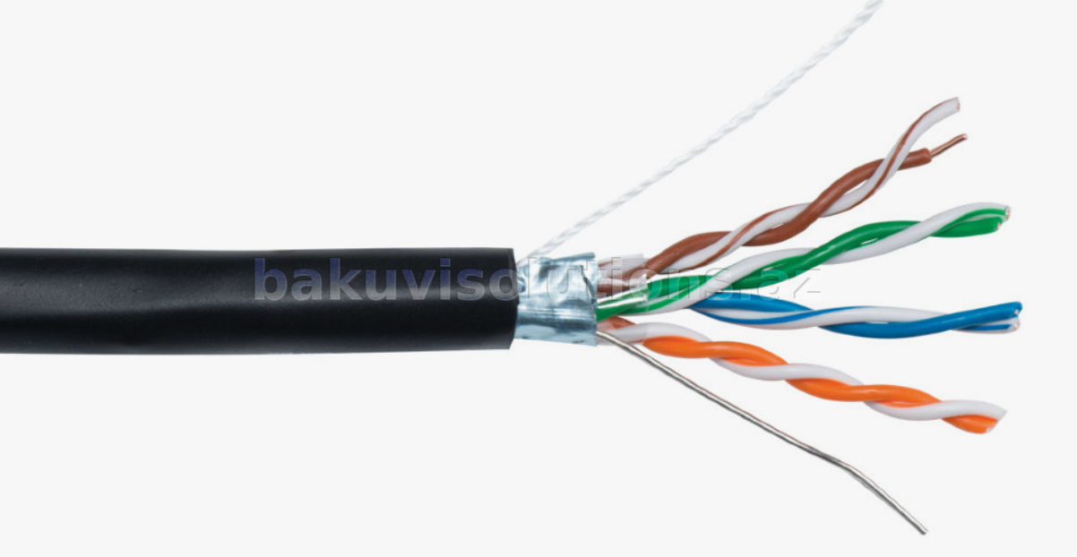 AOPEN CAT6 FTP 24AWG SOLID 305M OUTDOOR PE WRN BLACK